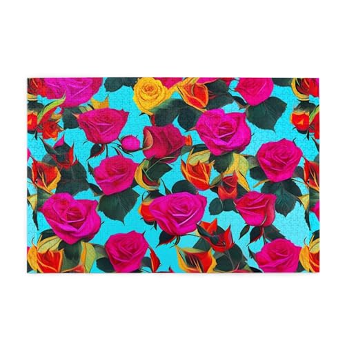 Puzzles1000 Teile Whjdpp Bunte Rosen Bild pädagogische intellektuelle Holzpuzzles, lustige Puzzles, Stressabbau-Spiel Puzzles1000 Teile Whjdpp Bunte Rosen Bild pädagogische intellektuelle Holzpuzzles, lustige Puzzles, Stressabbau-Spiel von Whjdpp