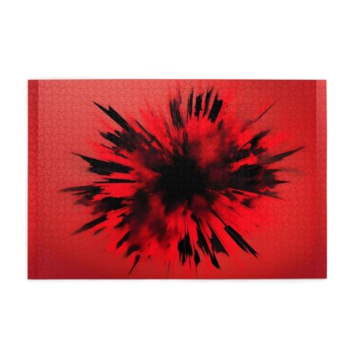 Puzzles1000 Teile Whjdpp Explosion Burst Rot Schwarz Bild Pädagogische Intellektuelle Holzpuzzles Lustige Puzzles Stressabbau-Spiel Puzzles1000 Teile Whjdpp Explosion Burst Rot Schwarz Bild Pädagogische Intellektuelle Holzpuzzles Lustige Puzzles Stressabbau-Spiel von Whjdpp