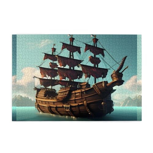 Puzzles1000 Teile Whjdpp Fantasie Piratenschiff Bild Pädagogische Intellektuelle Holzpuzzles Lustige Puzzles Stressabbau-Spiel Puzzles1000 Teile Whjdpp Fantasie Piratenschiff Bild Pädagogische Intellektuelle Holzpuzzles Lustige Puzzles Stressabbau-Spiel von Whjdpp