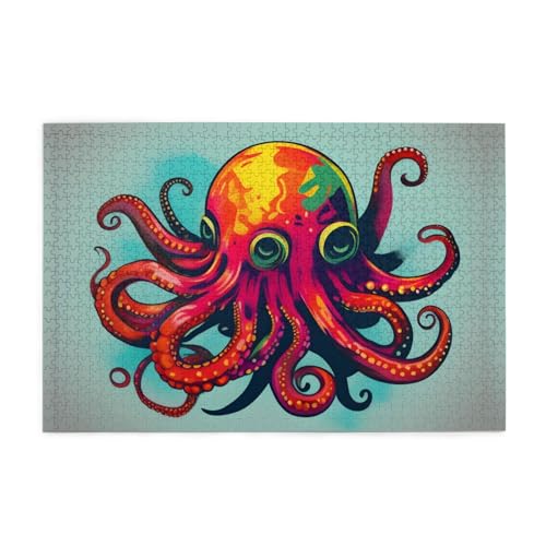 Puzzles1000 Teile Whjdpp Farbe Oktopus-Bild, pädagogische intellektuelle Holzpuzzles, lustige Puzzles, Stressabbau-Spiel Puzzles1000 Teile Whjdpp Farbe Oktopus-Bild, pädagogische intellektuelle Holzpuzzles, lustige Puzzles, Stressabbau-Spiel von Whjdpp