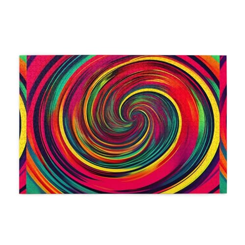Puzzles1000 Teile Whjdpp Farbspirale Bild pädagogische intellektuelle Holzpuzzles, lustige Puzzles, Stressabbau-Spiel von Whjdpp