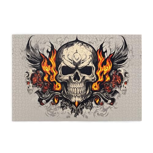 Puzzles1000 Teile Whjdpp Feuerschädel Bild Pädagogische Intellektuelle Holzpuzzles Lustige Puzzles Stressabbau-Spiel Puzzles1000 Teile Whjdpp Feuerschädel Bild Pädagogische Intellektuelle Holzpuzzles Lustige Puzzles Stressabbau-Spiel von Whjdpp