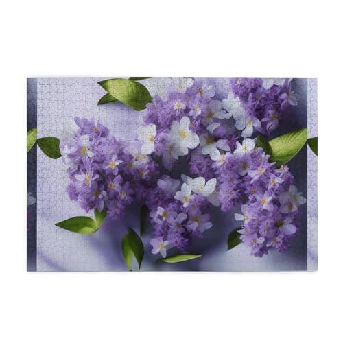 Puzzles1000 Teile Whjdpp Framing Lilac Flowers in Blossom Picture Educational Intellectual Wooden Puzzles, Fun Puzzles, Stress Relieving Game Puzzles1000 Teile Whjdpp Framing Lilac Flowers in Blossom Picture Educational Intellectual Wooden Puzzles, Fun Puzzles, Stress Relieving Game von Whjdpp