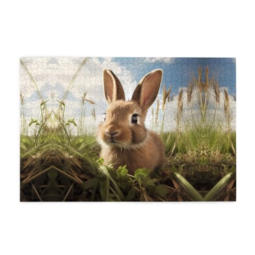 Puzzles1000 Teile Whjdpp Häschen auf grünem Gras Bild Pädagogische Intellektuelle Holzpuzzles Lustige Puzzles Stressabbau-Spiel Puzzles1000 Teile Whjdpp Häschen auf grünem Gras Bild Pädagogische Intellektuelle Holzpuzzles Lustige Puzzles Stressabbau-Spiel von Whjdpp