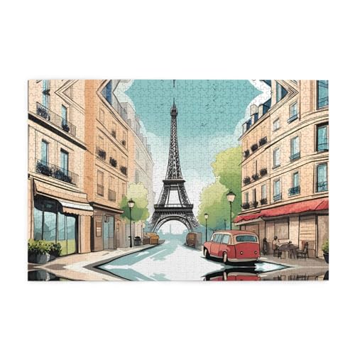 Puzzles1000 Teile Whjdpp Romantische Paris Eiffelturm Fahrrad Bild Pädagogische Intellektuelle Holzpuzzles Lustige Puzzles Stressabbau-Spiel Puzzles1000 Teile Whjdpp Romantische Paris Eiffelturm Fahrrad Bild Pädagogische Intellektuelle Holzpuzzles Lustige Puzzles Stressabbau-Spiel von Whjdpp