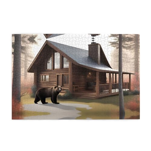 Puzzles1000 Teile Whjdpp Rustikale Lodge Bär Bild Pädagogische Intellektuelle Holzpuzzles Lustige Puzzles Stressabbau-Spiel Puzzles1000 Teile Whjdpp Rustikale Lodge Bär Bild Pädagogische Intellektuelle Holzpuzzles Lustige Puzzles Stressabbau-Spiel von Whjdpp