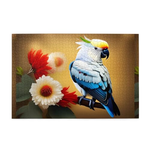 Puzzles1000 Teile Whjdpp Schöne Kakadu Vogel Blumenbild Pädagogische Intellektuelle Holzpuzzles Lustige Puzzles Stressabbau-Spiel Puzzles1000 Teile Whjdpp Schöne Kakadu Vogel Blumenbild Pädagogische Intellektuelle Holzpuzzles Lustige Puzzles Stressabbau-Spiel von Whjdpp
