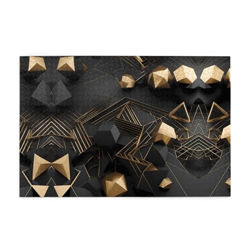 Puzzles1000 Teile Whjdpp Schwarz und Gold, kariertes Bild, pädagogische intellektuelle Holzpuzzles, lustige Puzzles, Stressabbau-Spiel Puzzles1000 Teile Whjdpp Schwarz und Gold, kariertes Bild, pädagogische intellektuelle Holzpuzzles, lustige Puzzles, Stressabbau-Spiel von Whjdpp