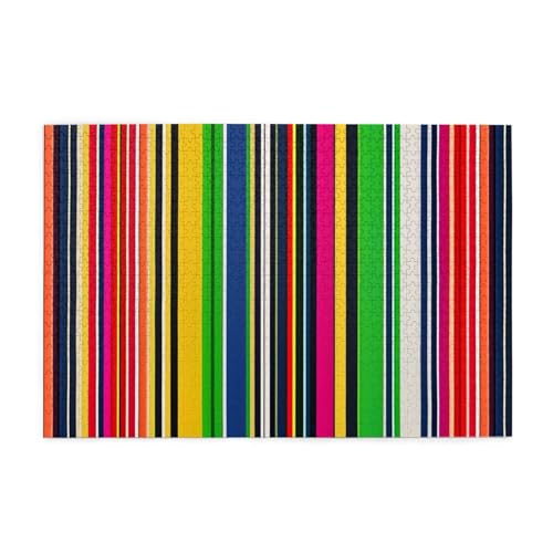 Whjdpp 1000 Teile Puzzles, buntes Regenbogenstreifenbild, pädagogische, intellektuelle Holzpuzzles, lustige Puzzles, Stressabbau-Spiel Whjdpp 1000 Teile Puzzles, buntes Regenbogenstreifenbild, pädagogische, intellektuelle Holzpuzzles, lustige Puzzles, Stressabbau-Spiel von Whjdpp