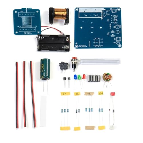 Elektromagnetischer Strahler, Zubehör-Set mit Hochspannung, Spulenstrahler, Löt-Projekt, zum Zusammenbauen von losen Teilen, zum Zusammenbauen von Wissenschaften, zum Zusammenbauen von Whltzf