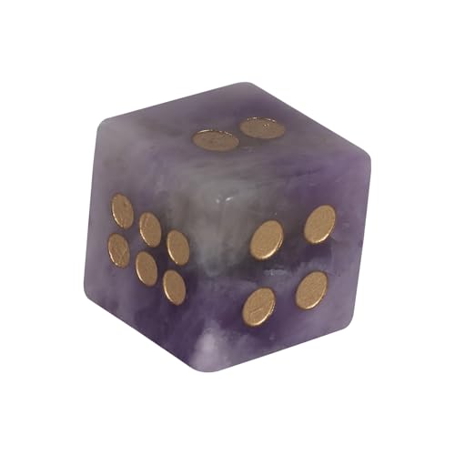 Natürlicher Kristall, mehrseitige Rollenspiel-Tischwürfel, sechs runde Ecken, Mahjong-Zubehör, Multi-Tischzubehör für Rollenspiele von Whltzf