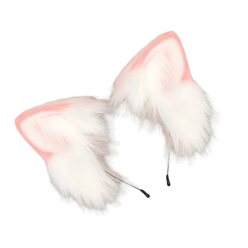 Whltzf Elastisches Plüsch-Katzenohr-Stirnband für Halloween-Party, Rollenspiel, pelziges Tierohr-Haarreif, Cosplay-Kostüm-Zubehör, Halloween-Party-Stirnband von Whltzf
