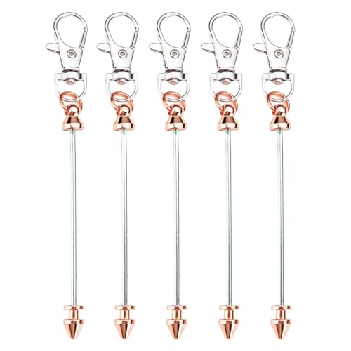 Whltzf Multifunktionales Perlenschlüssel-Set, Metallstruktur, modische Tasche und Dekorationen, Perlenanhänger für Party, Mode, Taschenanhänger, 5 Stück von Whltzf