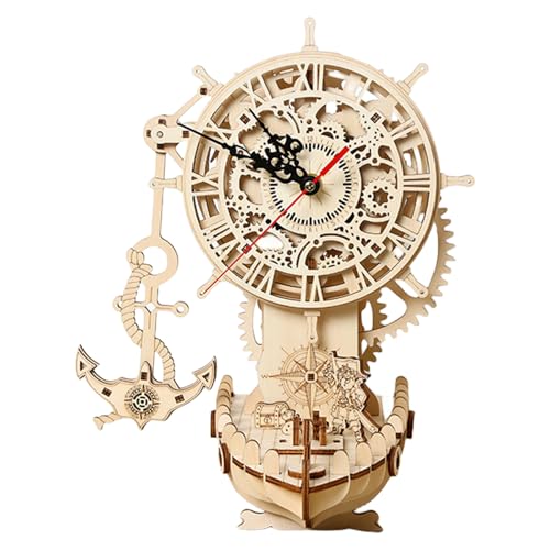 3D-Holzpuzzles, Uhrenpuzzles Modellbausatz | 3D-Puzzles Holzbausätze,3D-Holzpuzzles, Tischuhr, Piratenuhr-Modell, Geburtstagsgeschenke 3D-Holzpuzzles, Uhrenpuzzles Modellbausatz | 3D-Puzzles Holzbausätze,3D-Holzpuzzles, Tischuhr, Piratenuhr-Modell, Geburtstagsgeschenke von Whnbuij