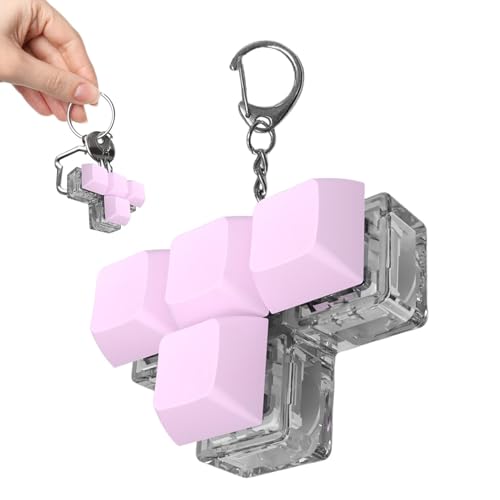 4-Tasten-Achsen-Tester, Schlüsselanhänger Fidget Clicker der Tastatur, Fingerspielzeug des Testers "Leuchtende Tastenbaum" | Schlüsselanhänger, sensorisches Spielzeug, Baumtester, Entspannung von Whnbuij