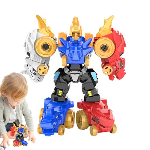 5 Zoll IN 1 CAR ACTION FIGURE - Verformtes Dinosaurier-Roboter Spielzeug mit robustem Anschluss | Mechanisches Abenteuer Spielen der Fusionen von Fahrzeugen, flexibles und langlebiges von Whnbuij