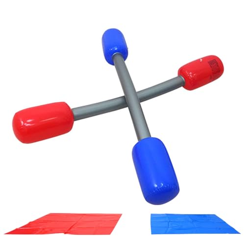 Air Battle Game Set - Fighting Battle Stick Set Mit Air Mat | Outdoor -Sportzubehör, Aufblasbare Kampfkits, Aktive Erholungsgeräte Für Erwachsene Und Kinder, Sichere Spielplatzausrüstung Für Das Train von Whnbuij