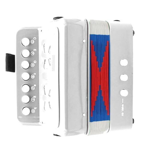 für Kinder - Mini-I Musikinstrument, Knopfakkordeon für Kinder | 18x17x10 cm kleines tragbares mit 7 Tasten, lustiges Musikspielzeug für Anfänger, Jugendliche und von Whnbuij