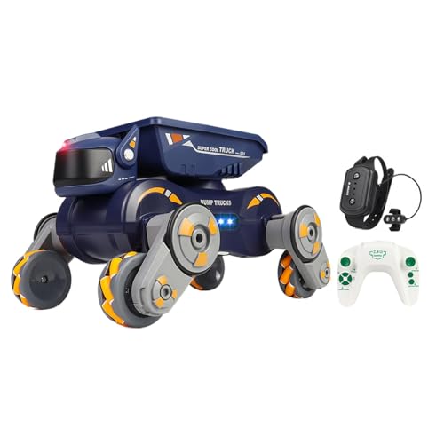 Akrobatisches Auto Smart RC Roboter-Welpenauto Intelligentes Roboter-Welpenauto Stuntauto Gestensteuerungssensor | Interaktives Akroto Roboter-Welpe mit LED-Lichtern, Spray und Musik, Autenspielzeug von Whnbuij