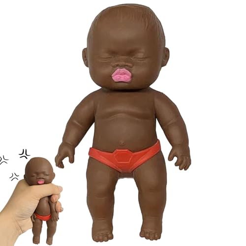 Anti-Stress-Puppen für Erwachsene, Anti-Stress-Puppen für Erwachsene, sensorisches Quetschspielzeug, schwarz, lustig und niedlich, sensorisches Spielzeug zum Drücken von Whnbuij