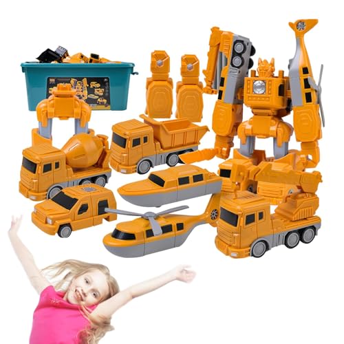 Baufahrzeuge für Kinder - Umbau von Roboterfahrzeugen, Spielzeug für Bauwagen | Spielzeug für Selbstmontage von Magnettechnik, Roboterspielzeug für Autobaut von Whnbuij