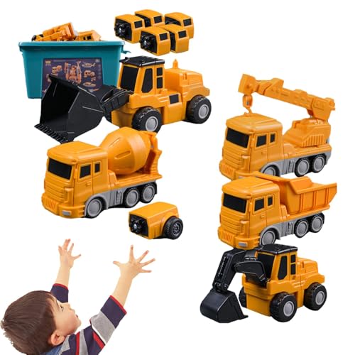 Baufahrzeuge für Kinder - Umbau von Roboterfahrzeugen, Spielzeug für Bauwagen | Spielzeug für Selbstmontage von Magnettechnik, Roboterspielzeug für Autobaut von Whnbuij