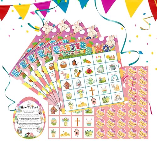 Bingo Play For Children – Set aus Ostererinnerungen und Familienrat | Lustige Gruppenaktivität im Inneren für Kirchenveranstaltungen, Bibelschule, Belohnungen in der Klasse E von Whnbuij