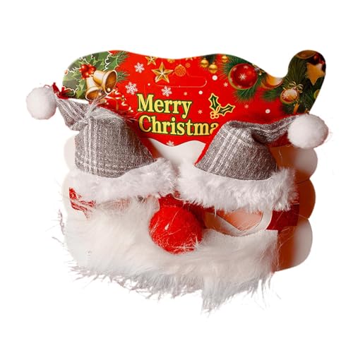 【Festliche Weihnachtsmann-Brille – Weihnachtsparty-Brille, Plüsch-Weihnachtsdekorationen | Lustige Weihnachtsmann-Themen-Brille, Weihnachtsmann-Brille für Feierlichkeiten und Veranstaltungen von Whnbuij