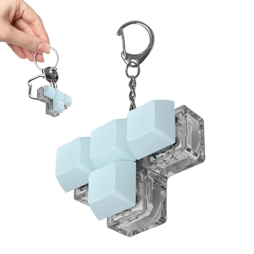 Fidget Tastatur Schlüsselanhänger Fidget Clicker Schlüsselanhänger Leuchtend 4 Tasten Baum Tester Fingerspielzeug | Schlüsselanhänger, sensorisches Spielzeug, Baumtester von Whnbuij