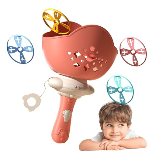 Fliegendes Hubschrauber-Spielzeug, Spielzeug mit fliegender Scheibe | Hubschrauberspielzeug mit Seil zum Ziehen Spielzeug Spinner,fliegendes Spielzeug, fliegende Untertasse für Neujahr, San , Indoor von Whnbuij