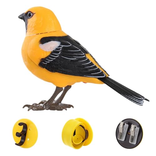 Gefälschtes Vogelspielzeug – elektrisches interaktives Tierspielzeug, realistisch simulierte Vögel | dekorative Vogelmodelle mit Geräuschen, zitternde Baumornamente, Vogelfiguren für Dekoration von Whnbuij
