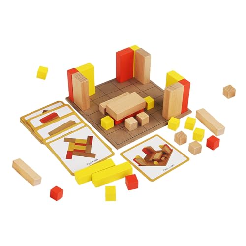 Geometrische Bausteine, Lernspielzeug, stapelbare geometrische Bausteine für Kinder, stapelbare geometrische Bausteine für Kinder, Lernbausteine Set zur Verbesserung der Feinmotorik von Whnbuij
