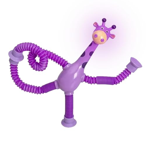 Giraffe Teleskop -Röhrchenspielzeug - Saugnapfbecher Giraffe -Spielzeug, Osterkorb Stuffer | Puzzle -Saugbecherform wechseln sensorische Röhrchen, dehnbares Teleskop -Saugnapf -Tassenröhrchen, lustige von Whnbuij