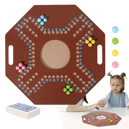 Holzperlenspiel - Schachspiel mit Perlen, Lernspiel mit Perlen | 29,8 x 29,8 cm Klappbares Holzbrettspiel Strategiespiel für Bam von Whnbuij
