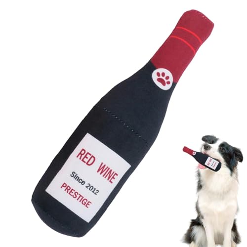 Hundespielzeug in Form einer Weinflasche – GoodBoy Dog Supply, Quietschspielzeug für Hunde in Rotwein | Kauspielzeug für Hunde, Spielzeug für Hunde im alkoholischen Design, Hundespielzeug in Fo von Whnbuij
