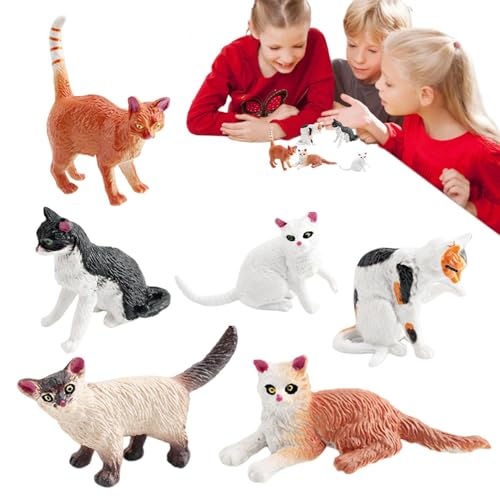 Katzenspielzeug-Set, realistische Katzenfiguren - Kätzchen-Kuchendekoration | Realistisches Kätzchen Spielzeug für Sammlung, Katzenfiguren für Kuchendekoration, Anniv von Whnbuij