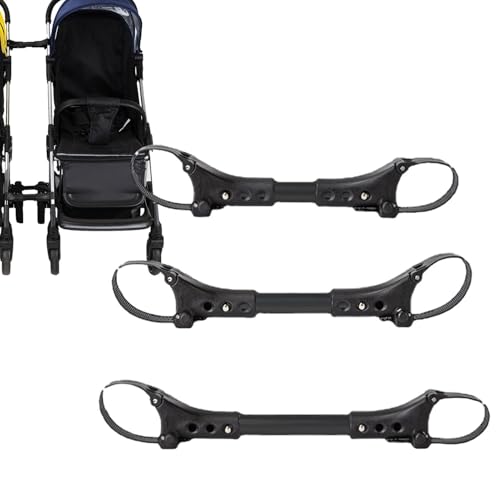 Kinderwagenkupplung - Doppelverbindung für Kinderwagen - Abnehmbarer Einkaufswagen-Verbindungsgurt | Premium Doppel-Kinderwagen-Verbinder 3-teilig | sichere Gurte für Kinderwagen von Whnbuij
