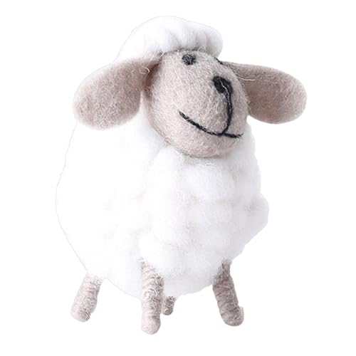 Lammfigur aus Filz - Schaf aus Wollfilz, Tischdeko mit Filzschaf | Spielzeug aus gefilzter Wolle - Deko-Figuren aus Schaf, Dekofiguren von Whnbuij