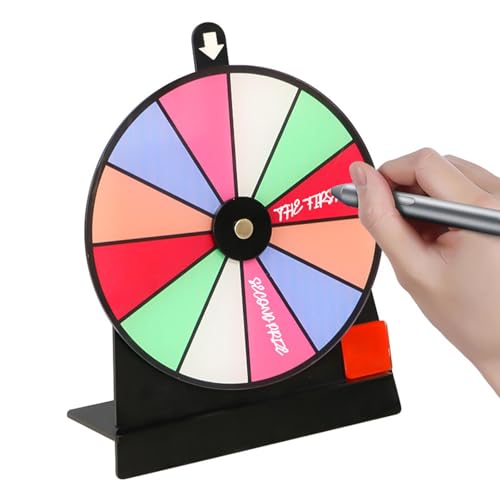 Lucky Dip Wheel – Desktop-Preisspinner, anpassbares Trockenbrett, rutschfester Glücks-Spinner, Spiel-Entscheiderrad mit Ständer, Roulette-Spinner mit 12 Abschnitten, für Veranstaltungen, Partys und Lucky Dip Wheel – Desktop-Preisspinner, anpassbares Trockenbrett, rutschfester Glücks-Spinner, Spiel-Entscheiderrad mit Ständer, Roulette-Spinner mit 12 Abschnitten, für Veranstaltungen, Partys und von Whnbuij