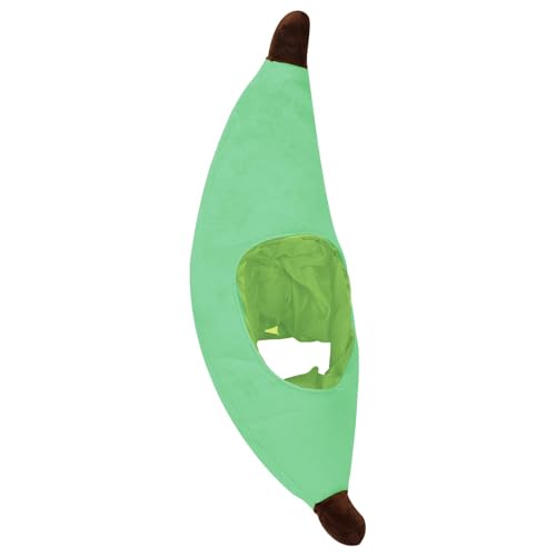 Lustiger grüner Bananenhut - Plüschtier, Fuzzy Banana Haube Kopfbedeckung | 26,77x10,24 Zoll Bananenhut flauschig charmant Bananenhut Gepolstert von Whnbuij