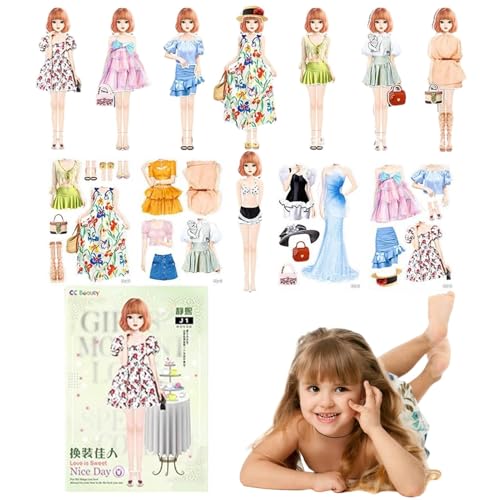 Magnetisches Spiel Dress Up - Kleid Mädchen, spielen Sie das Spielzeug der Papierpuppe | Magnetisches Papierpuppenspiel für Mädchen für Weihnachten, Neujahr, Ostern, Com-Geschenke Magnetisches Spiel Dress Up - Kleid Mädchen, spielen Sie das Spielzeug der Papierpuppe | Magnetisches Papierpuppenspiel für Mädchen für Weihnachten, Neujahr, Ostern, Com-Geschenke von Whnbuij