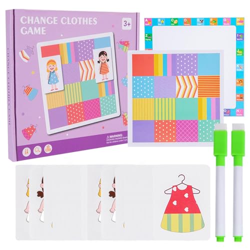 Matching Puzzle Kleidung wechseln, Anziehspielzeug | Lernaktivitäten im Vorschulalter Spielzeug Dressing Puzzles Toys - Wechselspiele Puppenkleidung Spielzeug Set Puzzle von Whnbuij
