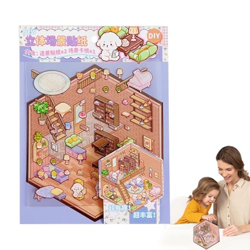 Miniatur-Haus-Aufkleber-Set, Miniatur-Aufkleber-Szene | Landschafts-Effekt-Aufkleber – Abziehbilder für Kabinen-Szenen – Handkonto-Aufkleber – Picc-Landschaftsaufkleber Miniatur-Haus-Aufkleber-Set, Miniatur-Aufkleber-Szene | Landschafts-Effekt-Aufkleber – Abziehbilder für Kabinen-Szenen – Handkonto-Aufkleber – Picc-Landschaftsaufkleber von Whnbuij