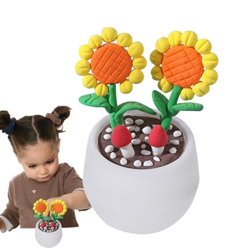 Modelliermasse für Kinder, Tonkunst für Kinder - Niedlicher sicherer und harmloser handgefertigter Blumentopf - Lustiges handgefertigtes Lernspielzeug-Set, Tonpflanzen Modelliermasse für Kinder, Tonkunst für Kinder - Niedlicher sicherer und harmloser handgefertigter Blumentopf - Lustiges handgefertigtes Lernspielzeug-Set, Tonpflanzen von Whnbuij