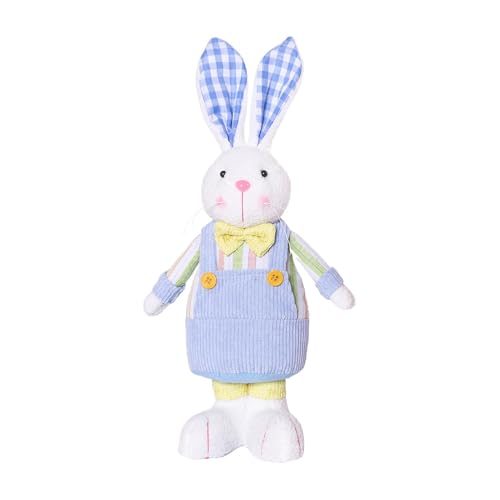 Osterhasenpuppe – Dekoration der Figur aus Zink Conbity Paeca Press, Bank Plus Plus stehend, 5,51 x 2,75 x 15,74 Zoll Tisch Küche Bauernhof Dekoration Frühling von Whnbuij