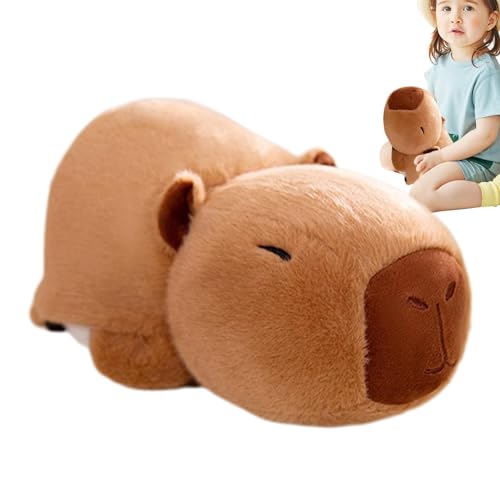 Panda Plüschtier, Capybara Plüschtier | 13,4 Zoll süßes Beruhigungs-Plüschtier, Capybara Panda Plüschtier - Weiches Kuschelkissen, ausgefallene dekorative Plüschtiere für Erwachsene von Whnbuij