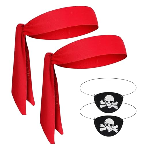 Piratenzubehör für Erwachsene, Piratenhut und Augenklappe, Piratenkapitänsmützen mit Augenklappe, Halloween-Party-Piraten-Party, Maskerade-Cosplay-Partymützen von Whnbuij