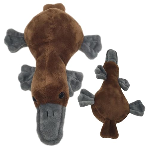 Plüschtier Schnabeltier – Kuscheltier, 20,3 cm weiches Schnabeltier | Niedliche Figur aus Wildschnabeltier-Plüschtier, Wasserspielzeug, Braun von Whnbuij