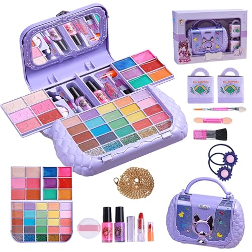 Princess Makeup Box für Kinder, Prinzessinnenkosmetik-Set, 3 Make-up-Spielsets für Kinder, Vista, sichere Kosmetik-Kits für Mädchen im Alter oder älter Princess Makeup Box für Kinder, Prinzessinnenkosmetik-Set, 3 Make-up-Spielsets für Kinder, Vista, sichere Kosmetik-Kits für Mädchen im Alter oder älter von Whnbuij