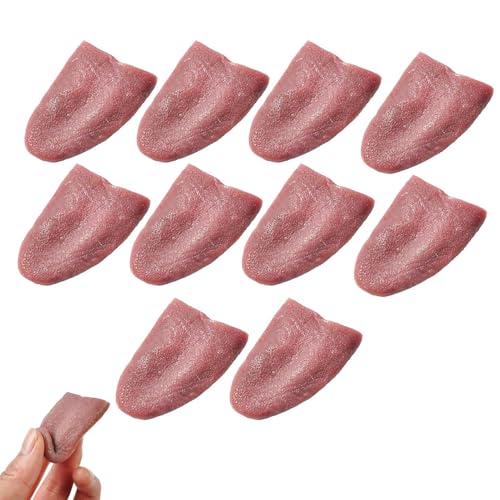 Realistische Kunstzunge - Dehnbare Gruselzunge - 10er Set Für Streiche Gruselpartys Comedy Bühnenshows von Whnbuij